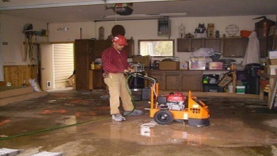 Concrete wall cutting doorways, windows, and mechanical opening