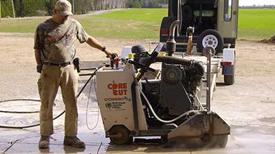 Concrete Slab Sawing for plumbing trenches, and floor and pavement removal