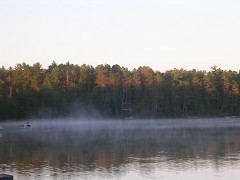 Mist on lake